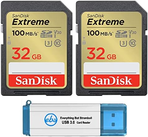 Sandisk 32gb Екстремни SD Картичка SDHC Мемориски Картички Компатибилен Браунинг Бранител Про Серија Патека Камери Пакет Со Сѐ, Но Stromboli