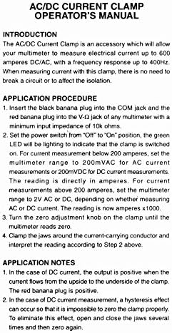 PDI CA-600 рачен 600 засилувач на AC/DC тековна сондата за стегање, сива