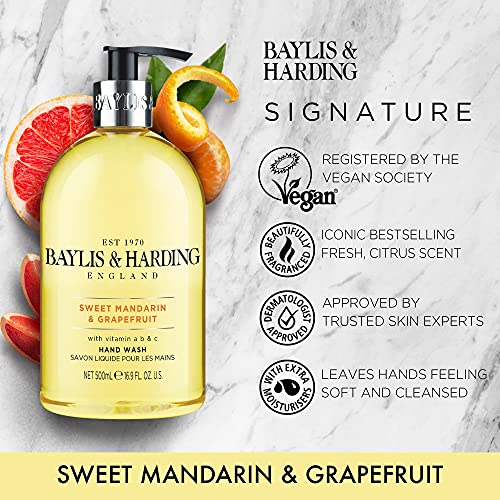 Бејлис &засилувач; Хардинг Слатка мандарина &засилувач; Грејпфрут 16.9 Унци Миење Раце, Пакување од 3