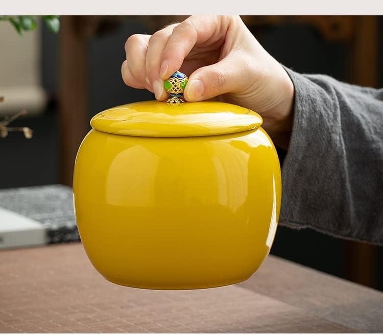 SLNFXC Керамички Чај Caddy Храна Запечатени Лименки Дома Тркалезна Кутија За Складирање Кафе Грав Бонбони Орев Запечатени Лименки