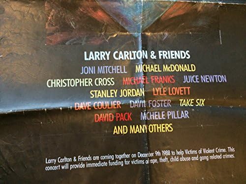 Оригинален постер на концерт Лери Карлтон и пријатели, 1988 година, oniони Мичел, Мајкл Мекдоналд