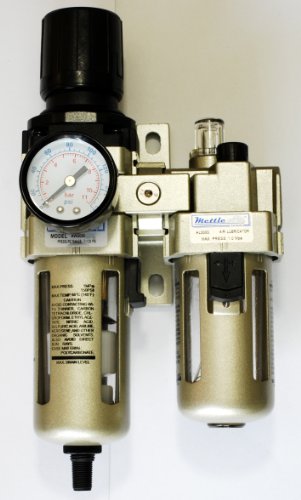 Автоматски Одвод Филтер За Воздух/Регулатор/Подмачкувач 3/8 НПТ 1700 Л/мин Со Мерач