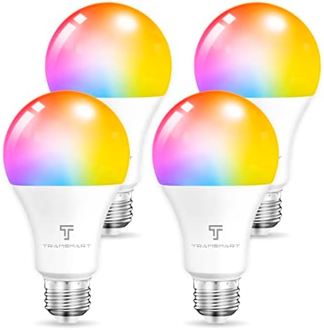 Паметни Светилки, A19 E26 RGBCCT Wi-Fi Промена На Бојата Led Сијалица Компатибилен Со Alexa &засилувач; Google Home, Музика Синхронизација 16 Милиони