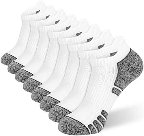 QQH Машки за трчање на глуждот со низок сек на глуждот 8 пара дише атлетски спортови чорапи
