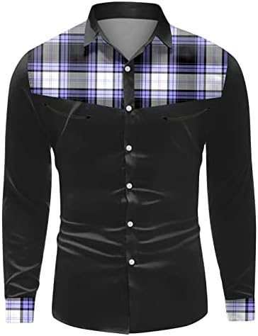 Есенски кошули на ZDDO за мажи, крпеница во боја, лента со ленти со долги ракави, редовна деловна кошула за работа, забава