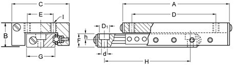 Дел-Трон Прецизност, Ад. 38 мм х 203 мм, 150 Мм Патување, Склопови За Лизгање На Топката-Метрички
