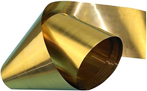 Z Креирај дизајн месинг плоча H62 Метал метал тенок лим за лим, фолија, шим 200мм/7,87inchx1000mm/39. 9 -инчен метал, дебелина: 1мм метална бакарна фолија