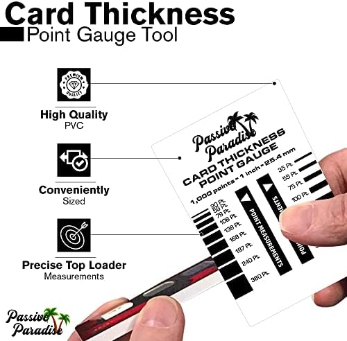 Алатка за мерач на дебелина на пасивна рајска картичка, алатка за центрирање на картички за оценување на картички и пакет на ракави од