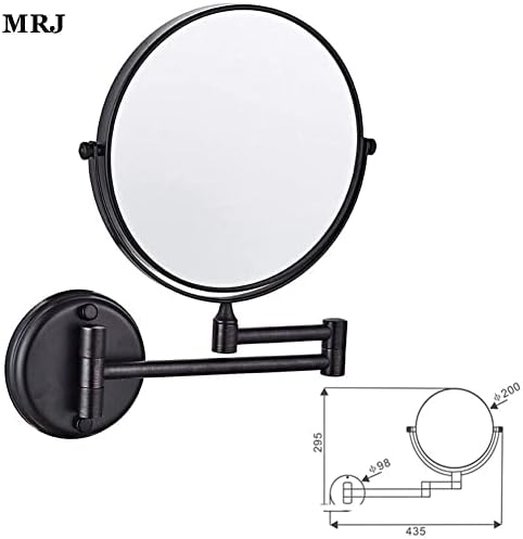 Огледало за огледало на огледало во огледало од 8 инчи од двострана двострана wallид монтирана во огледало за преклопување козметика за бричење