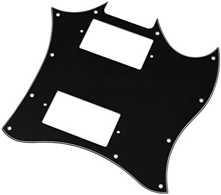 IKN Full Face SG Pickguard, плоча за гребење на гитара со завртки, одговара на SG гитара епифон SG G310 дел, 3 часот црно