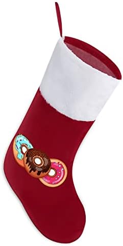 Слатки крофни Божиќни висечки чорапи за порибување за Божиќно дрво за одмор дома