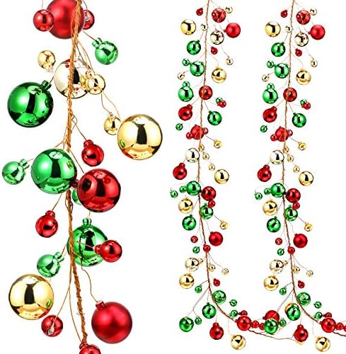 Syhud 9,8 стапки Божиќна украс топка Гарланд топка украс Божиќни дрвја топки што висат топка бомби за Божиќна празнична свадбена забава