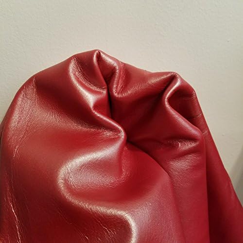 Nat Leathers Red Shimmer Soft Nappa кожа 2.0-2,5 тапациран занает, чевли, чанти за чанти од чанти од кравји чанти од крава