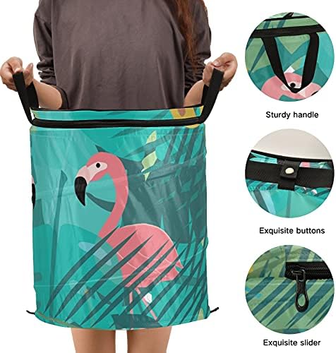 Тропски летни фламинго се појавуваат алишта за алишта со капакот за складирање на капакот за склопување торба за алишта за хотелска