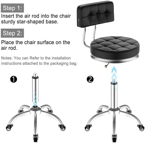 Yjhome тешка должност 550lb тркалање столче со прилагодлива столица за прилагодување