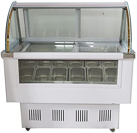Intsupermai тврд сладолед изложба комерцијална 12 тава сладолед frireriger gelato dipping finement finection display case 110V 170L