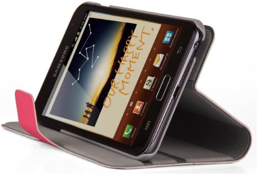 Розова боја самостојна торбичка за Samsung Note Android TouchWiz UI паметен телефон и решетката за решенија