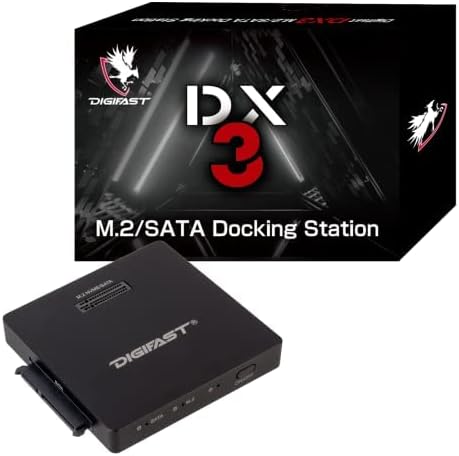 Digifast DX3 M.2 SSD/2.5 SATA SSD докинг база Ултра голема брзина Прочитајте и напишете - црна