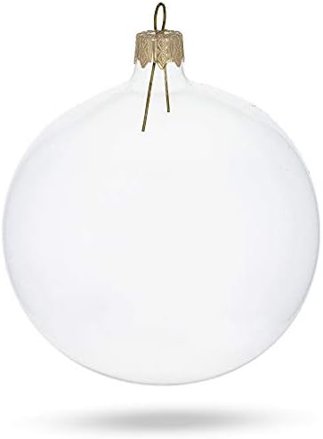Сет од 4 чисти стаклени топки Божиќни украси DIY занает 4 инчи