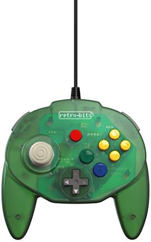 Ретро -битна почит 64 жичен N64 контролер за Nintendo 64 - Оригинално пристаниште -