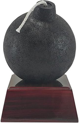 Деценија награди Трофеј за бомби | Трофеј за цртани бомби со Вик | Вградена награда за бомба DA - висока 5,5 инчи - Прилагодете сега