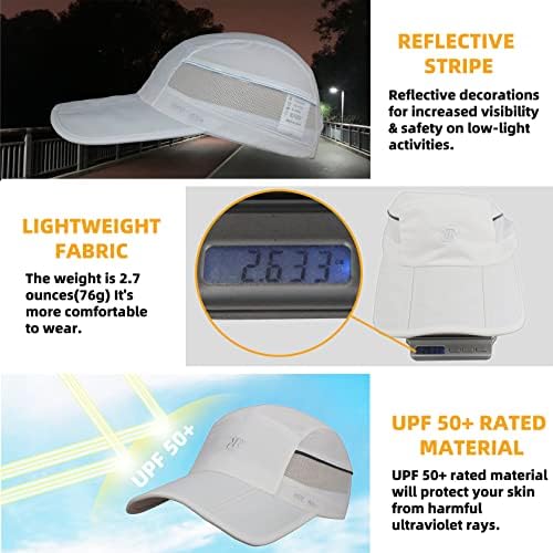 Rrvane Виткање UPF50+ Шапка За Заштита од Сонце, Брзо Суво Бејзбол Капа Неструктурирана Спортска капа На Отворено Одговара