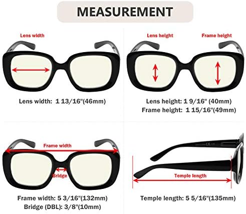 Очила 4-Пакет Очила За Читање Сина Светлина Блокирање Шик Компјутерски Очила Читатели Жени +1.75