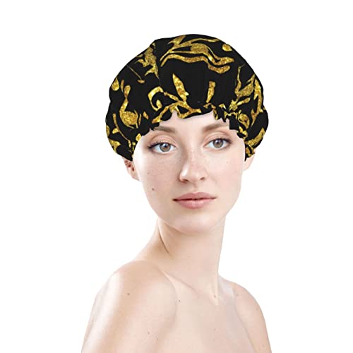 Womenените што можат да се користат за истегнување на полите, капаче за коса Антички египетски златни златни двојни слоеви водоотпорна