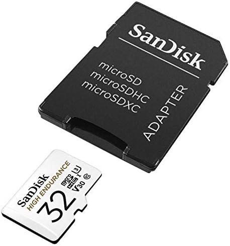 SanDisk 32gb Висока Издржливост UHS-I Microsdhc Мемориска Картичка Со SD Адаптер, 100mb / S Читање, 60mb / S Пишуваат