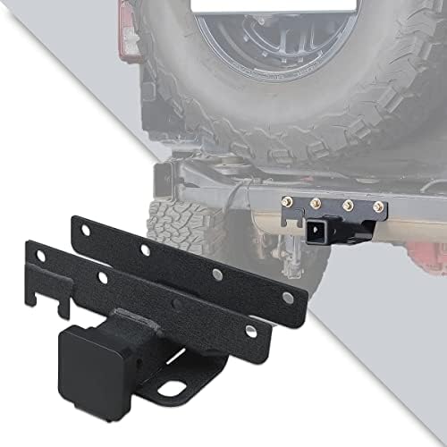 Приемник за приколка на приколка за заден браник од 2 инчи, компатибилен со 2007-2018 Jeep Wrangler JK 4 врата и 2 врата неограничена