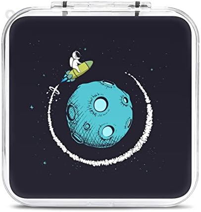 Астронаут Летање Uround Orbit Planet Game Card Card Case Case Тешка заштитна кутија за организатор за Nintendo Switch