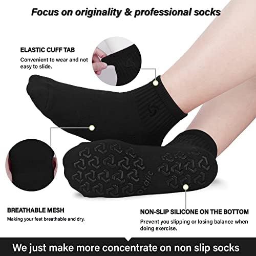 Озаични не -лизгачки чорапи за вежбање со јога, чиста баре, пилатес, болница, идеални перничиња за мажи и жени