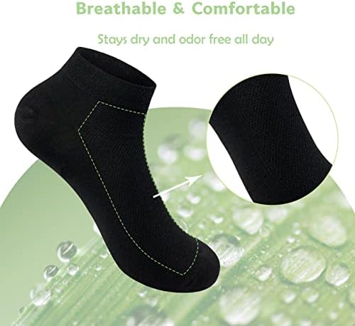 Супер мек бамбус женски чорап, мрежен тенок дише ладно чорапи за глуждот 4 пара