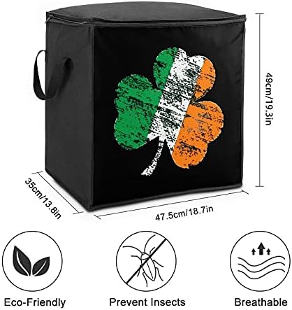 Ирски Шамрок Голем Јорган Торба За Складирање Кутија Патент На Врвот За Облека Перница Утешител