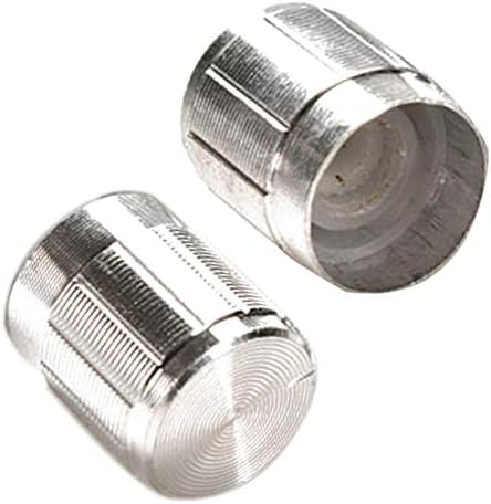 Делови на алатки 10 парчиња Контрола на волумен на алуминиум Ротациони копчиња Сребрен тон ротирачки копчиња за потенциометар од 6мм DIA