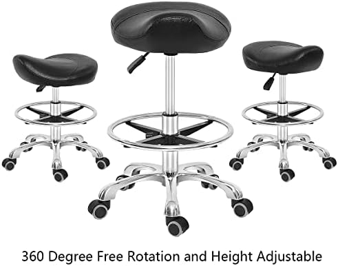 Грејс и Грејс Професионална серија на столчиња од седло хидраулична вртење удобно ергономско со тешка метална база и потпирач за