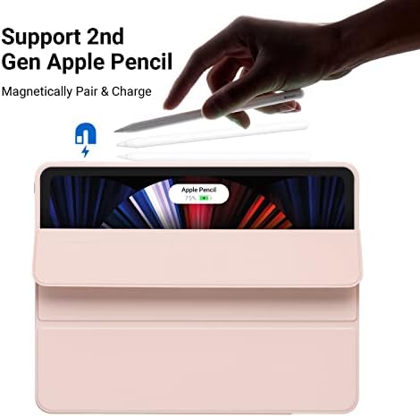 Ghinl iPad Pro12.9 Случај 6-ти/5-ти/4-Та Генерација Со Магнетни Затворач, Трикратна Штанд Покритие Со Tpu Назад, Адсорпција 2-Ри Генерал