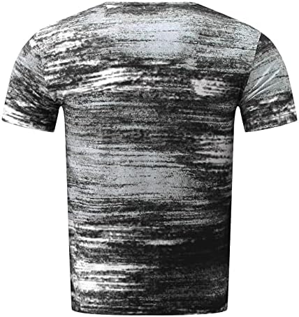 Ubst Mens летни маици гроздобер графички печати војник кратки ракави маица атлетски тренинг тенок фит екипаж на врвови на врвови