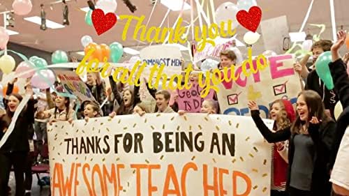 Ви благодариме За Сето Она Што Го Правите Банер, Декорации За Благодарност На Наставниците, Банер За Благодарност На Наставниците, Украси За
