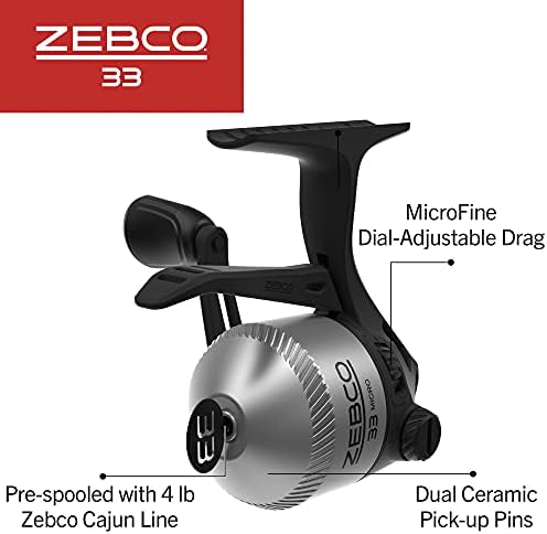 Zebco 33 Platinum Spincast Reel, 5 лежишта со топки, инстант анти-реверзии со мазно влечење што може да се прилагоди, моќни сите метални брзини и испрскани со 10-фунти на Cajun Line