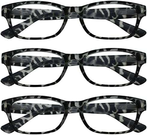 Компанијата За Очила За Читање Црна Млечна Желка Читателите Вредат 3 Пакети Машки Женски Пролетни Шарки РРР10-1 +1,75