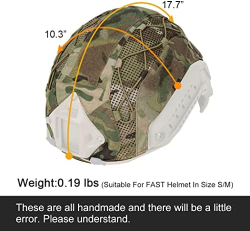 Камуфлажа на тактички шлем на Топтакпро за брз шлем во големина m/l, опрема за стрелање во макБаскет - Кордура 500Д најлон -