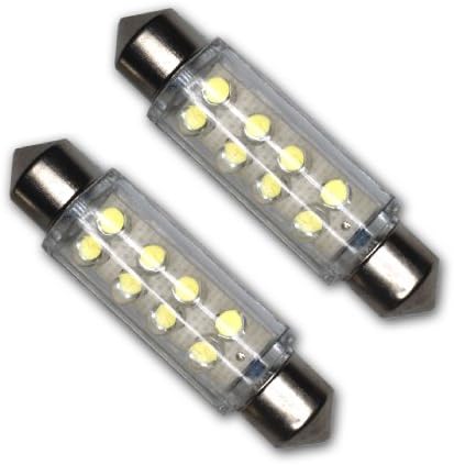 TuningPros LED-42M-W8 Festoon 42mm LED светилки, 8 LED бели 2-PC сет