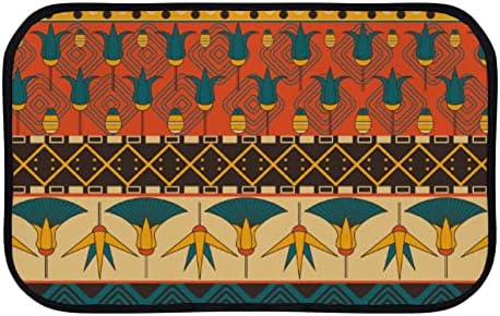 Вантасо мека бања врата Мат килим Антички египетски племенски шема што не е лизгање дотомат за влез во бања, влезна врата од влезната