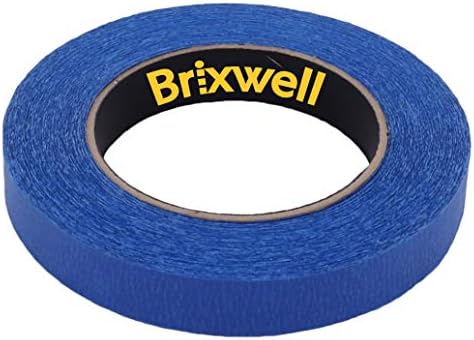 Brixwell 3 Rolls - Pro Blue Maxers Masking Tape 3/4 инчи x 60 двор направен во САД