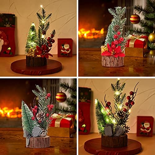 2 парчиња Божиќно декоративно светло Дрвениот фестивал Десктоп декоратор осветлува декор декор за забава за славење