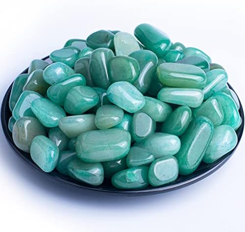 Сигмнтун полиран зелени авентурински кристали, 10 мл - рачно извадени природни таблички камења карпи, камчиња за Реики, Чакра, заздравување,