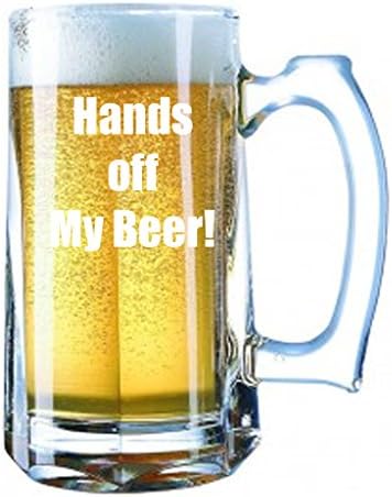 Џиновска Кригла За Пиво 28 Унци Персонализирано Пиво Штајн - Рацете од моето пиво!