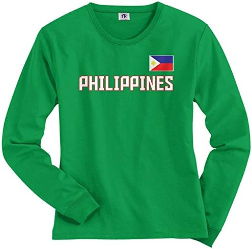 Threadrock Women'sенски Филипини Национална маица со долга ракав на гордоста