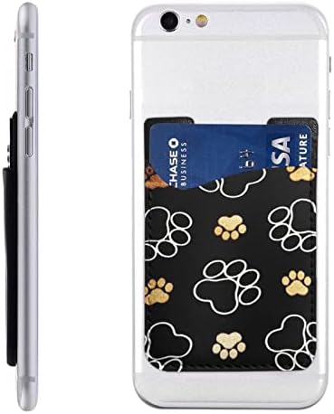 Куче шепа Печати држач за телефонска картичка PU кожна кредитна картичка за картички за лепила 3М лепила за сите паметни телефони